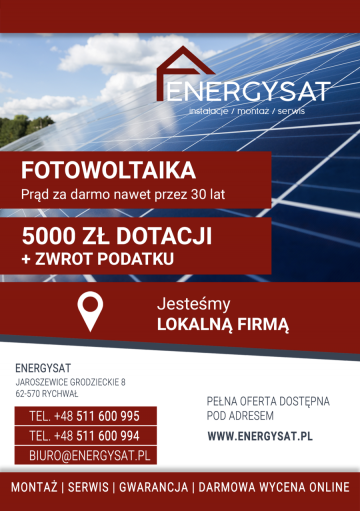 ENERGYSAT FOTOWOLTAIKA  LOKALNA FIRMA - tel. 511 600 995