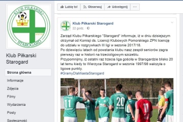 Oficjalnie: KP Starogard Gdański w III lidze w nowym sezonie