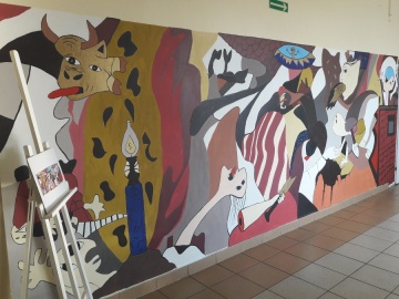 Konin. Picasso na szkolnym korytarzu. Uczniowie stworzyli mural