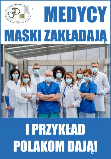 Lekarze zakładają maski chcąc dać przykład wszystkim Polakom