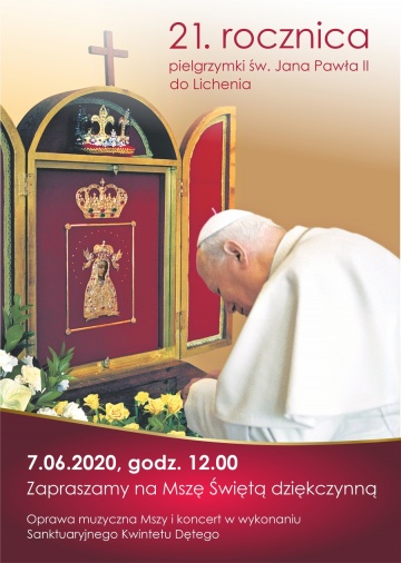 Licheń. Mszą dziękczynną uczczą rocznicę wizyty św. Jana Pawła II