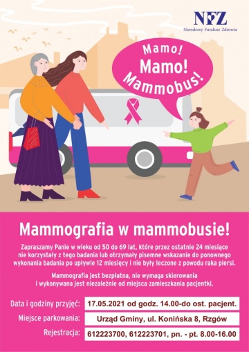 Rzgów. Bezpłatne badanie mammograficzne. Bez skierowania