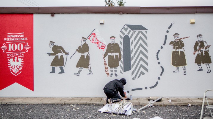 Adamowo. Powstaje drugi patriotyczny mural w gminie Kleczew