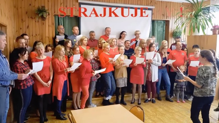 Konińscy nauczyciele też śpiewają swoje protest songiÂ 