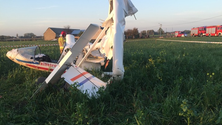 Wypadek lotniczy w miejscowości Kobylata. Na miejscu zginął pilot