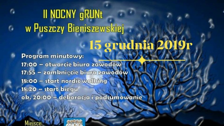 Sportowy weekend: Nocny bieg gRUNt w Puszczy Bieniszewskiej