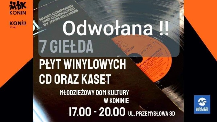 "Giełda muzyczna - Vinyl zone" w konińskim MDK została odwołana