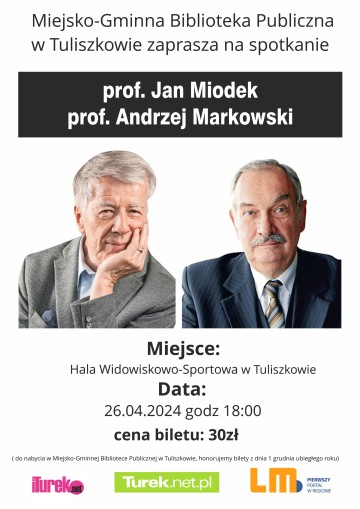 Profesorowie Jan Miodek i Andrzej Markowski w Tuliszkowie